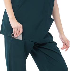 Uniformes médicos conjuntos algodón poliéster Jogger pantalones venta al por mayor Médicos Enfermeras Hospital Scrub trajes Unisex logotipo personalizado - Product Image 6
