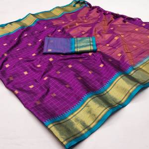 ส่าหรีผ้าไหมเนื้อนุ่มสไตล์ทันสมัยสำหรับผู้ใหญ่เสื้อผ้าอินเดียและปากีสถานแบบดั้งเดิมมีความต้องการสูงสำหรับโอกาสพิเศษ - Product Image 1