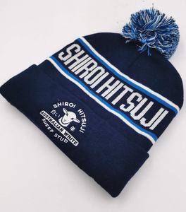 Gorro de Jacquard acrílico 100% unisex, gorro de invierno de punto suave, logotipo personalizado en relieve con puntos a la moda, gran oferta, ropa de negocios para la playa - Product Image 6