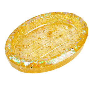 Porte-savon en résine couleur or vert feuille d'or de qualité supérieure nouveau porte-savon en résine personnalisé - Product Image 6