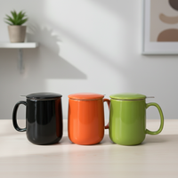 Vente en gros de tasses à café en porcelaine multi-usages 3459809L, nouveau design durable, style nordique, infuseur pour le thé, usage quotidien