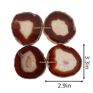 ชุดจานรองแก้วทำมือจากเรซิ่นอาเกตธรรมชาติ ลายเพ้นท์มือ หลากสีสัน สำหรับตกแต่งบ้าน สำนักงาน หรือเป็นของขวัญ - Product Image 2