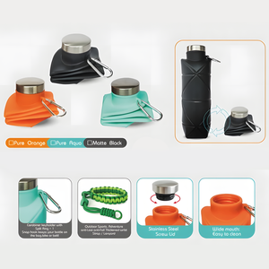 Botella Plegable de Silicona Portátil de 700 ml, Recipiente Plegable de Silicona para Bebidas - Product Image 5