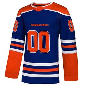 Ropa deportiva Jersey de hockey de color personalizado con número 100% Poliéster Transpirable Camiseta de hockey sobre hielo impresa personalizada - Product Image 2