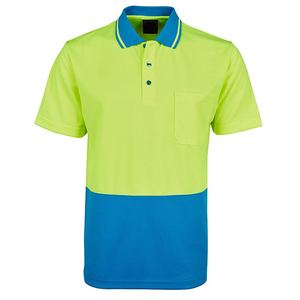 Camisas de Seguridad Polo Amarillo de Alta Visibilidad Personalizadas de Poliéster para Todo Clima, Uniformes de Trabajo de Alta Visibilidad, Fabricante de Camisas - Product Image 3
