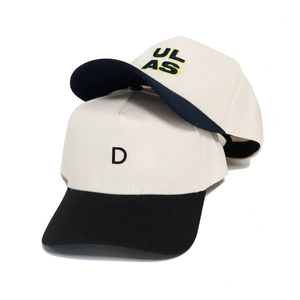 Casquettes de golf personnalisables respirantes bicolores à 5 panneaux avec logo brodé 2D/3D sur mesure et boucle arrière réglable en plastique VN - Product Image 3