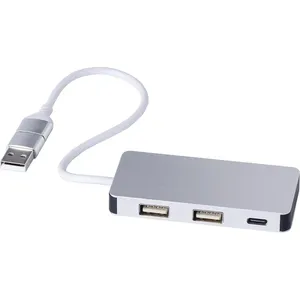 Hub USB Layton in Alluminio Riciclato Sostenibile per Uso Promozionale - Product Image 1