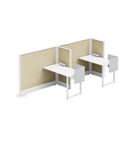 Poste de travail commercial OMNI avec cloisons insonorisées, bureau cubique anti-bruit pour le bureau