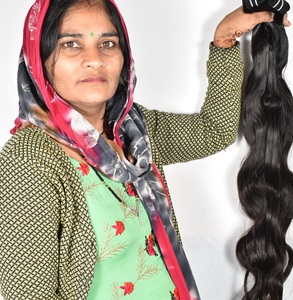 Paquetes de cabello Remy virgen indio crudo 100%, extensiones sin procesar alineadas con cutícula, estilos de ondas de agua, ondas sueltas profundas rectas - Product Image 3