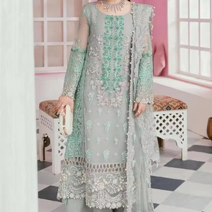 Best Customized Embroidered Chiffon Party <b>Wedding</b> <b>Dress</b> Women New Design Indian Pakistani Style Exclusive Salwar Kameez - Product Image 1
