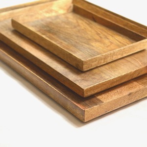Plateaux de service en bois au design unique, de haute qualité, de forme rectangulaire, parfaits pour la cuisine, l'hôtellerie et la restauration. - Product Image 3