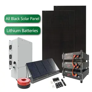 10KW 30KW 50KW 부하용 5KW 8KW 단결정 실리콘 유리 태양 전지판 접지 장착 태양광 에너지 시스템