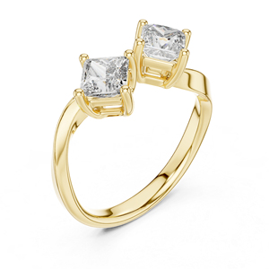 Anillo de Oro Amarillo de 14K con Diamante Cultivado en Laboratorio, Corte Princesa, para Mujer |   Regalo de compromiso |   Joyería de Boda con Certificación IGI - Product Image 6