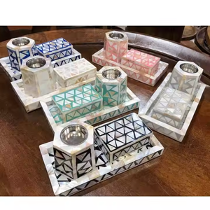 Quemador de incienso con incrustaciones de Capiz de perla madre árabe religioso hecho a mano elegante para quemadores Bakhoor Ramadan y Eid Mubarak Bakhoor 2025 - Product Image 3