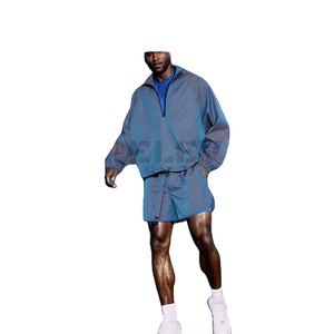 ชุดวอร์มกันลมผู้ชายแบบใหม่ โลโก้สั่งทำได้ กันน้ำ น้ำหนักเบา ผลิตจากโพลีเอสเตอร์และไนลอน เหมาะสำหรับกิจกรรมกลางแจ้ง - Product Image 5