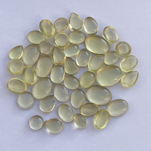 10mm 20mm 30mm naturel citron Quartz lisse rond ovale poire dos plat Cabochon taille libre pierres précieuses fabrication de bijoux anneaux pendentif - Product Image 1