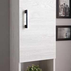190cm Tall Ravenna <b>Storage</b> Unit in White Oak Featuring 2 Doors and a <b>Drawer</b> - Product Image 4