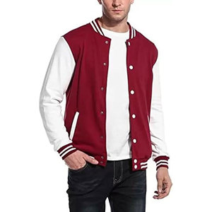 Blouson aviateur Letterman Varsity pour homme en laine avec manches en cuir Veste universitaire d'hiver pour homme par OVERSEAS SPORTS - Product Image 4