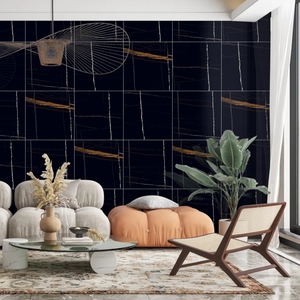 Explore la calidad probada, azulejos de porcelana de 60x60cm de la India, líderes de la industria de confianza, nuevo diseño, nuevo aspecto, azulejos de pared de color negro - Product Image 1