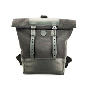 Stylish <b>Vegan</b> Waxed Canvas Polyester Vintage Sports <b>Backpack</b> Unisex Anti-Theft Water-Repellant Waterproof Computer Interlayer - Product Image 1