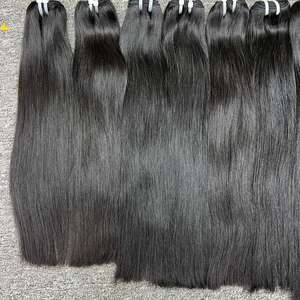 Meilleure qualité naturelle droite dans les cheveux de trame, Extensions de cheveux crus en gros, à partir de cheveux humains crus - Product Image 3