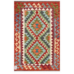 Tapis Kilim Maimana Afghanistan 112 x 73 cm, pièce décorative artistique pour mur - Product Image 1