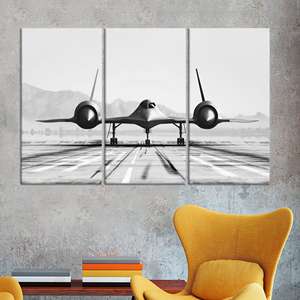 Impresión en Lienzo SR-71 Blackbird, Decoración Moderna de Aviación para Pared, Juego de 3 Lienzos - Product Image 1