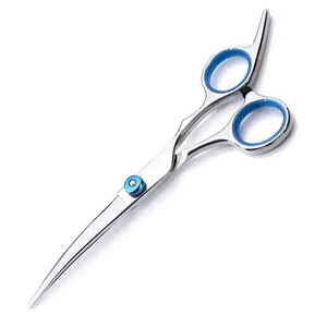 Tijeras de Peluquería Profesionales con Tornillo Ajustable y Reposadactos, Tijeras de Peluquería con Acabado de Espejo, Hoja Curva Afilada - Product Image 3