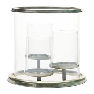 Bougeoir en verre clair chaud et attrayant pour centres de Table de mariage porte-lampe en T fait main en verre et métal décoratif pour la maison - Product Image 3