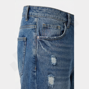 Jeans en denim noir délavé élégant à prix avantageux, streetwear pour homme, coupe vintage décontractée, pantalon droit, vente en gros, mode respirante - Product Image 5