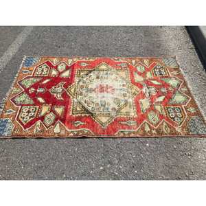 Alfombra turca Vintage tradicional roja marrón área grande 3,4 m X 5,8 M patrón de retazos rectangular Material de lana látex nuevo para pasillo - Product Image 3