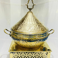 Matériel de restauration de qualité supérieure, réchaud de buffet pour hôtel, capacité 5L, couleur or, acier inoxydable de qualité alimentaire, écologique