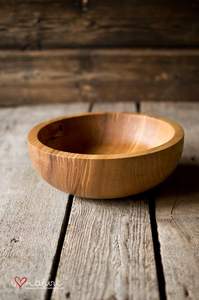 ENSALADAS PERFECTA ARTESANÍA VERSÁTIL Tazón de masa de madera Hecho a mano para frutas o ensaladas Vintage Casa de campo rústica de alta calidad - Product Image 3
