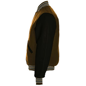 Personalizado en blanco a granel hombres carta bordada Logo béisbol bombardero Letterman chaquetas de cuero personalizado Varsity chaquetas - Product Image 5