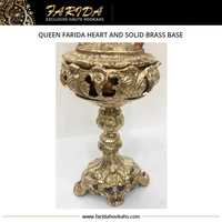 Nouvelle Chicha Miniature de Luxe Exclusive 2025 en Laiton Massif Faite à la Main, Finition Laquée, Origine Égyptienne, Modèle Farida Emperor-Queen