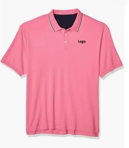 Chemise en coton de haute qualité pour homme, coupe classique, manches courtes, tricotée unie, double col, séchage rapide, directement de l'usine - Product Image 3