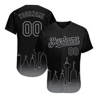 Pasokan Langsung Pabrik Jersey Baseball Custom Nama Pemain Untuk Pria Desain Sublimasi Tim Sendiri Dicetak Kaos Softball Kancing Penuh