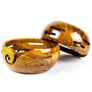 Bol de rangement en fil d'outils faits à la main en bois pour ustensiles de cuisine et restaurants pour la couleur naturelle du bois de mangue - Product Image 2