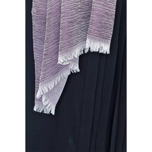 Pañuelo Rectangular con Borlas de Poliéster Lila y Monograma, para la Cabeza y el Cuello - Product Image 3
