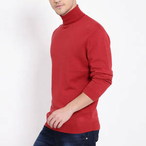 Vente en gros pulls oversize pour hommes tricotés à la main fil de cachemire col haut laine colorée pour l'hiver décoration avec logo imprimé - Product Image 6