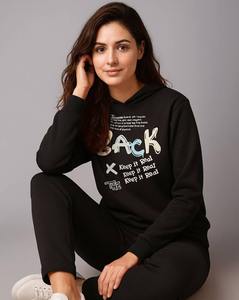 Conjunto Deportivo Informal para Mujer con Sudadera con Capucha Estampada y Pantalones Jogger a Juego, Ropa Deportiva Suave y Cómoda para Estar en Casa o Hacer Ejercicio - Product Image 6