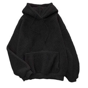 Femmes Vintage Designer Sherpa Faux Fourrure Polaire Hoodies Pull Logo Personnalisé Tie Dyed Technique pour Hiver À Capuche Badge - Product Image 4