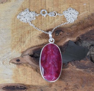 Collier pendentif rubis fait main en argent sterling 925, ras-de-cou délicat, bijou élégant en pierre précieuse, cadeau pour enfants et femmes, IGI - Product Image 3