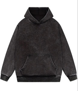 Sudadera con Capucha Casual Vintage Personalizable con Lavado Ácido para Hombre, 100% Algodón, Corte Regular, Forro Polar de Alta Calidad, Impermeable y Transpirable - Product Image 1