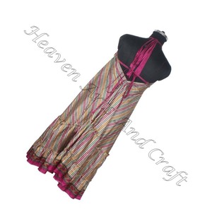 Hippy Boho Designer Boho Women's Wear Vintage Sari Silk <b>Dress</b> Ladies Elegant Dinner Gown Sleeveless Evening Gowns Women's <b>Dress</b> - Product Image 4