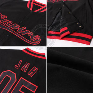 Personnalisable Brodé Lettre Varsity Veste Hommes Oversize Université Coupe-Vent Col Montant Avant Logo Écologique Réversible - Product Image 2