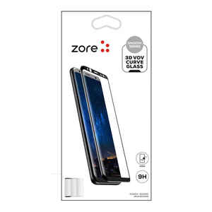 Netzy pour Xiaomi Mi Note 10 Zore 3D Vov Protection d'écran en verre trempé incurvé Noir-Anti-choc Anti-rayures Film avant - Product Image 1