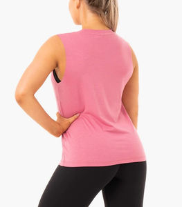 Wholesale Sports T Shirt Slim Fit Quick Dry Yoga Tops Yoga Sports Running Tops Gym Training Tank Tops For <b>Women</b> - Product Image 2