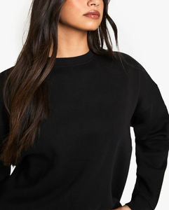 Sudadera con Capucha de Algodón 100% Pesado de 480 g/m², Color Negro Sólido, Anti-Pilling, Anti-Arrugas, Estilo Urbano, Bordado 3D, OEM/ODM - Product Image 2