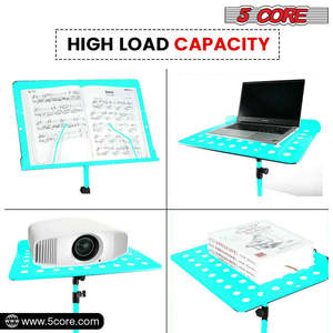 Soporte de Música de 5 Niveles Ajustable para Escritorio con Soporte para Micrófono, Soporte Portátil para Partituras, Soporte Metálico para Libros - Product Image 6